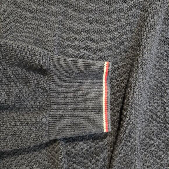 Tommy Hilfiger Men's Classic 1/4 Zip Sweater Flag Logo Navy Blue Size XXL - Picture 5 of 12